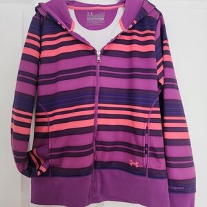 Under Armour Womens' Purple Striped Hoodie